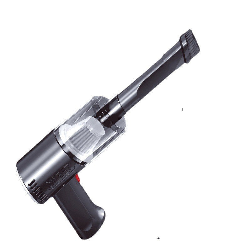 Aspirator Portabil Fara Fir, Flippy, Tip Pistol K7, Pentru Casa si Masina, Incarcare USB, Autonomie 30 Min, 36 x 17 cm,
