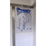 Sticker Autocolant, Flippy, Tematica Nunta, Model Scris Happy Wedding, 21x29 cm, Albastru
