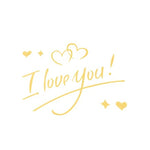 Autocolant I love You, Flippy, Tematica Iubire, 21x29 cm, Auriu
