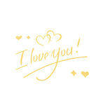 Autocolant I love You, Flippy, Tematica Iubire, 21x29 cm, Auriu