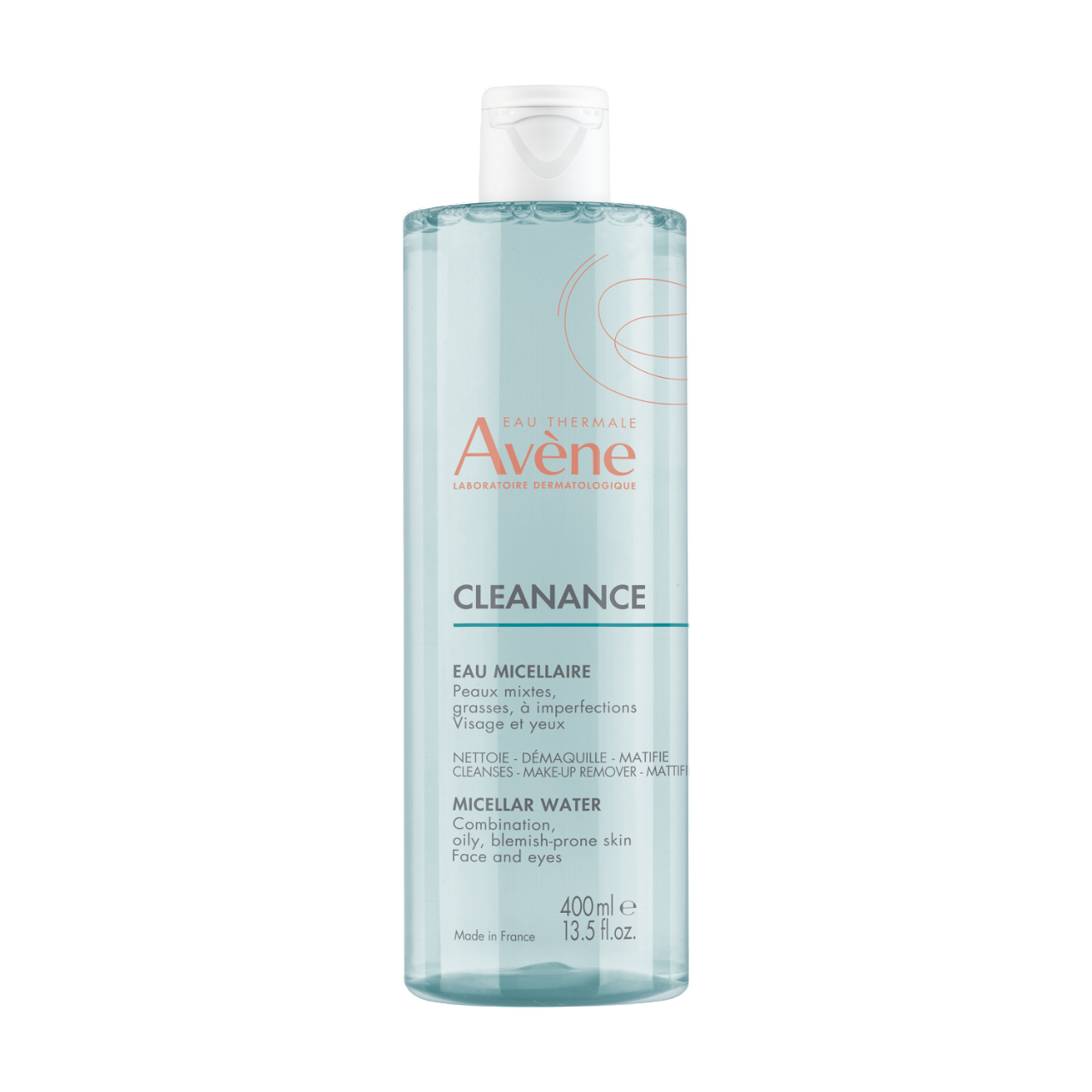 Avene, Cleanance, Demachiere, Apă micelară, Toate tipurile de piele, 400 ml