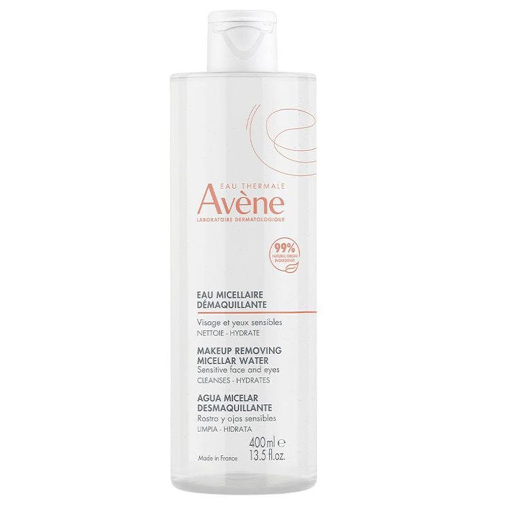 Avene, Eau Thermale, Cură și îndepărtează machiajul, Apă micelară, Sensibil, 400 ml