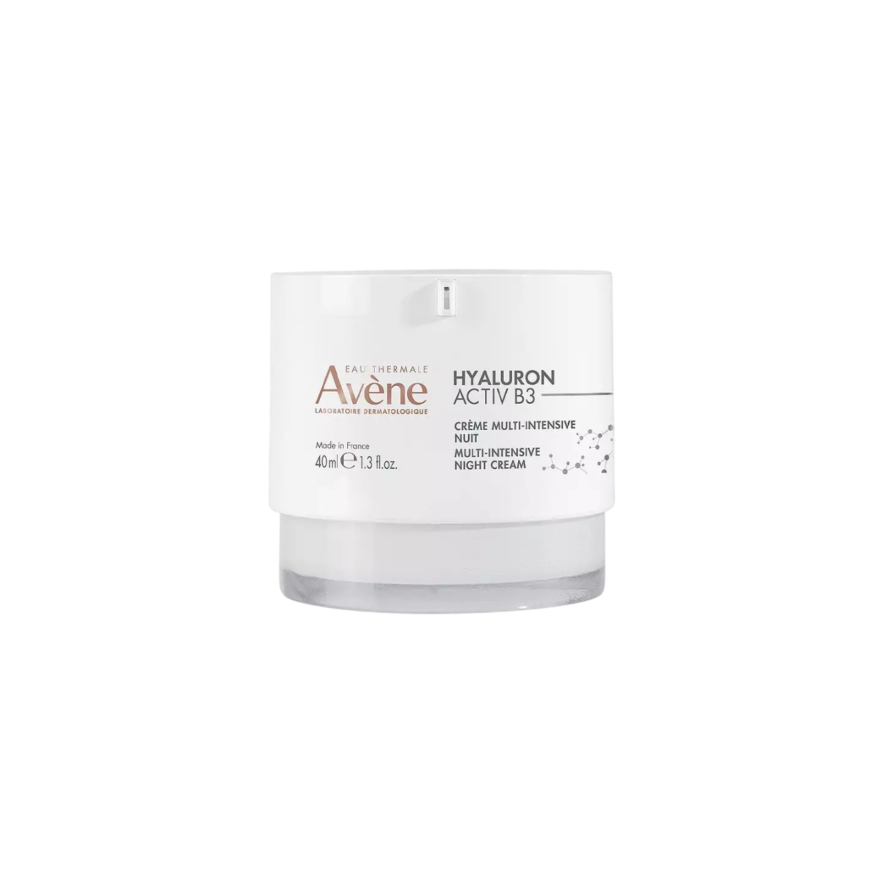 Avene, Hyaluron Activ B3, Acid hialuronic, Anti-îmbătrânire, Noapte, Smântână, Pentru față, 40 ml
