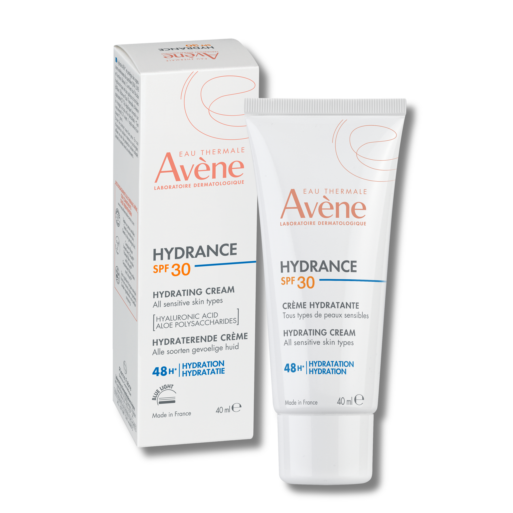 Avene, Hydrance, Hidratant, Zi, Smântână, Pentru față, SPF 30, 40 ml
