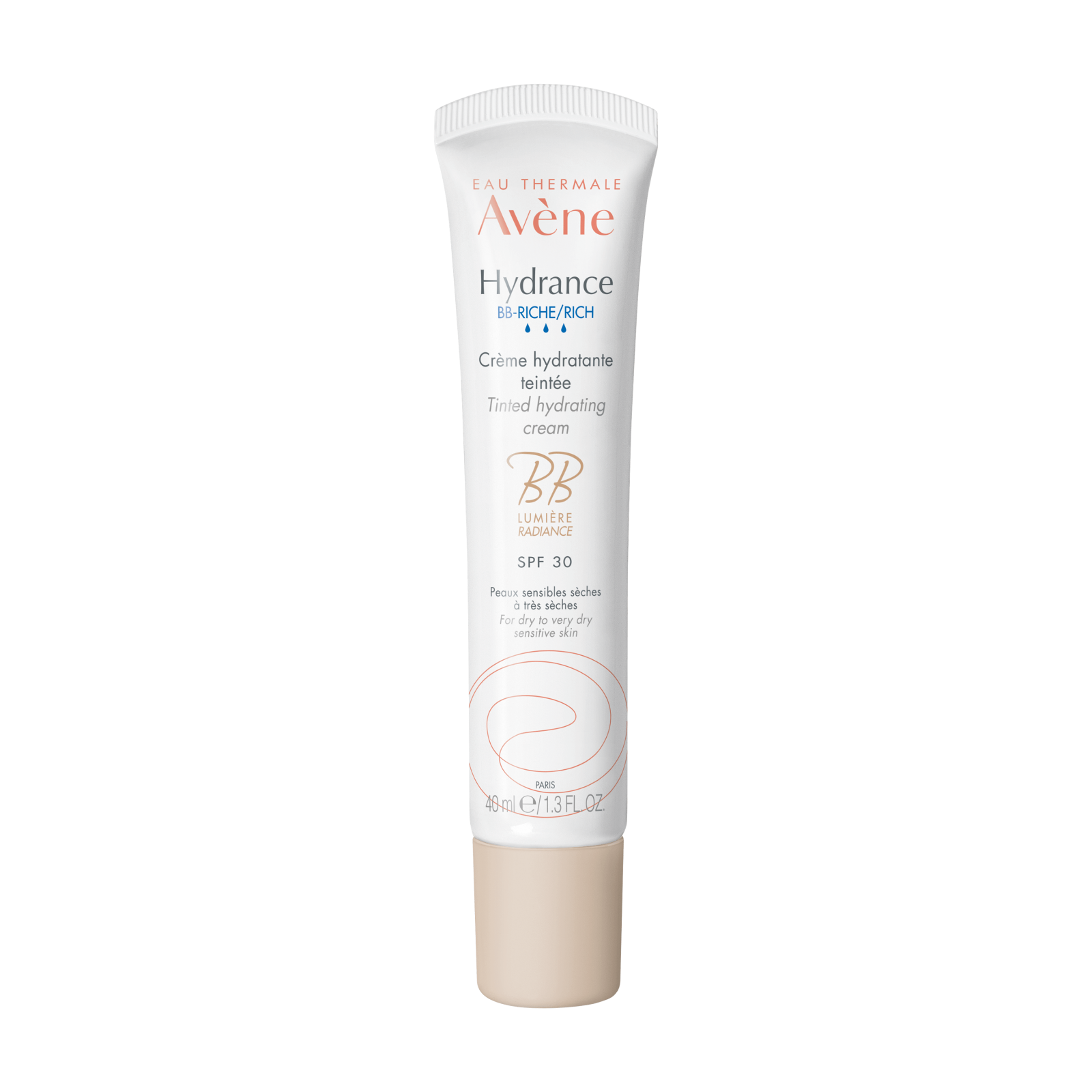 Avene, Hydrance Rich, Hidratant, Hidratant colorat, Lumină, SPF 30, 40 ml