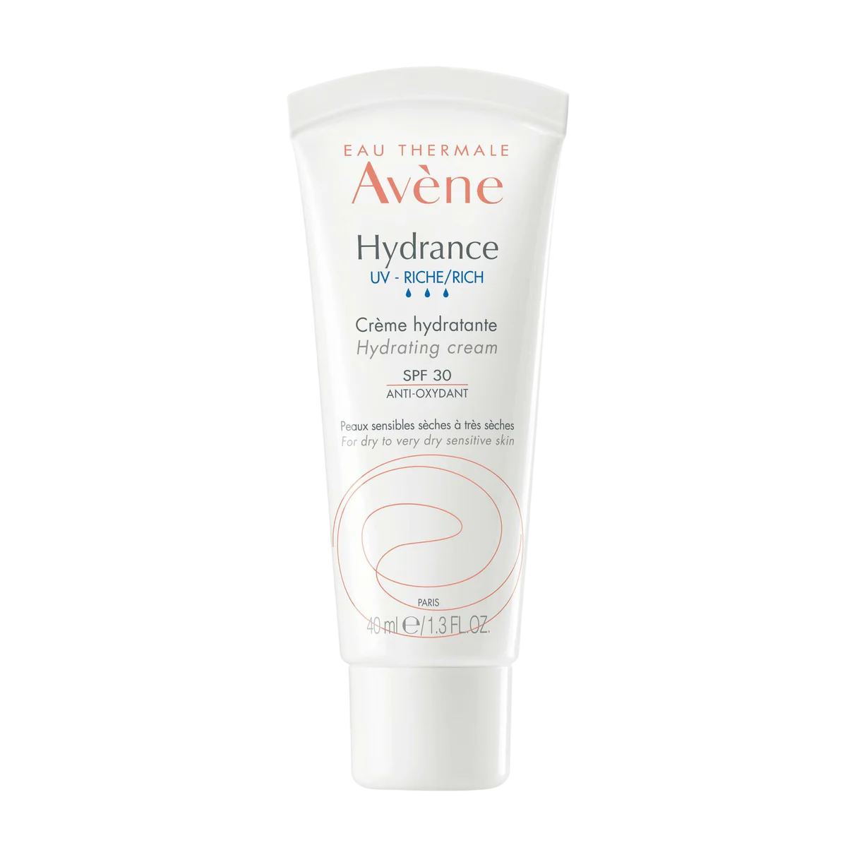 Avene, Hydrance Rich, Hidratant, Cremă bogată, Pentru față, SPF 30, 40 ml