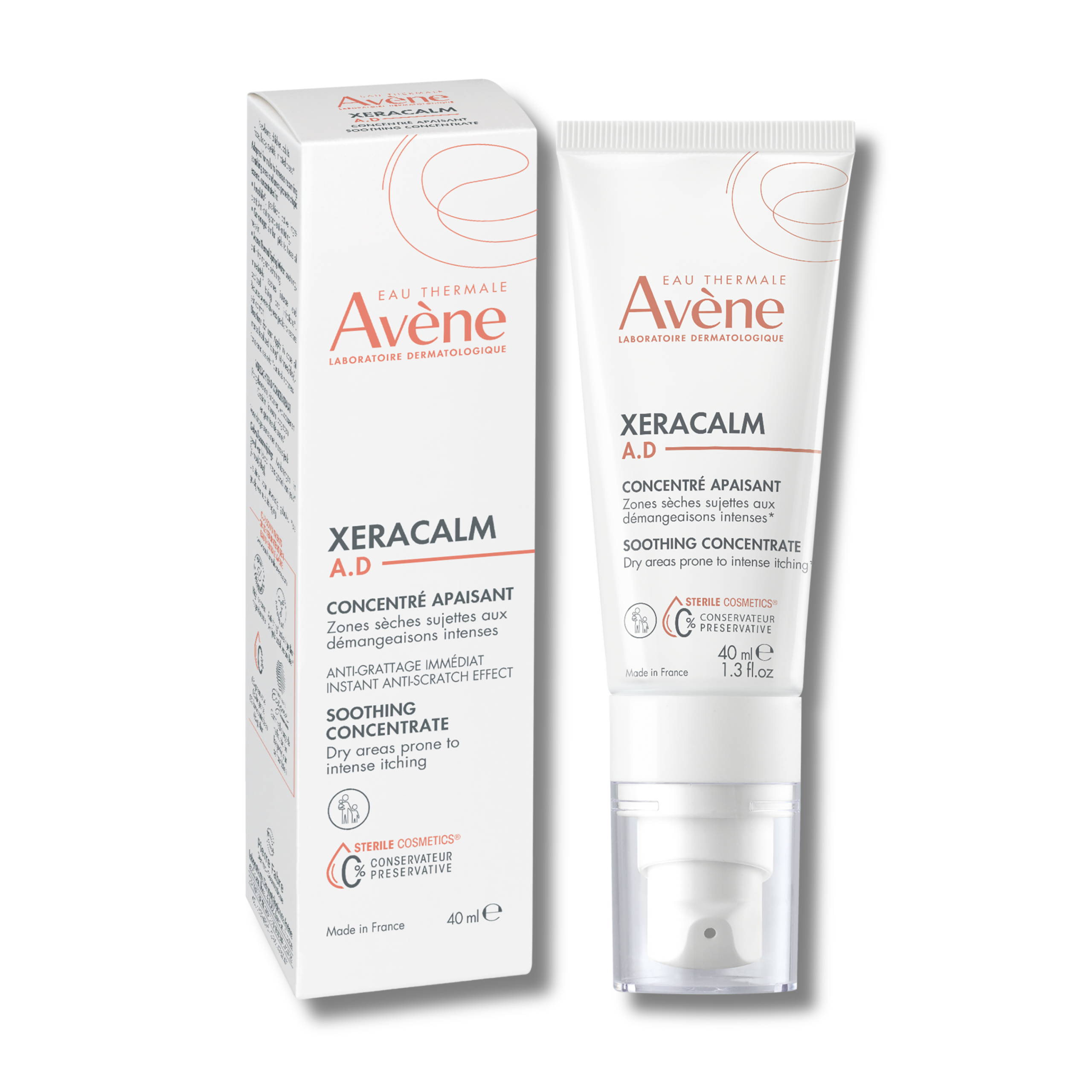 Avene, XeraCalm A.D, Anti-Scratching & Soothing, Concentrează-te, 40 ml
