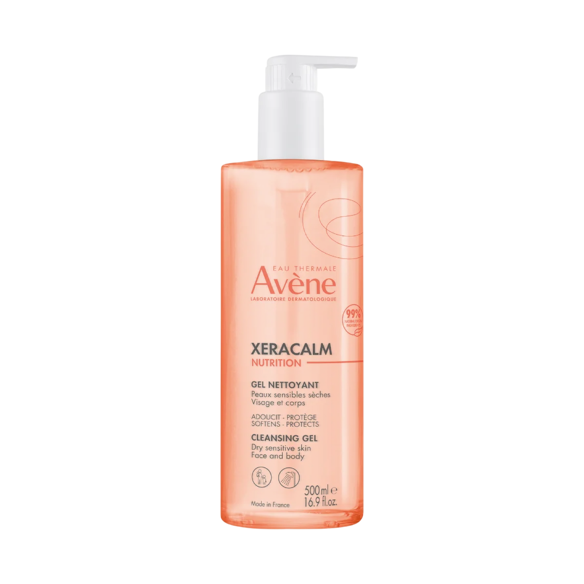 Avene, XeraCalm Nutrition, Gel de curățare, 500 ml