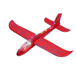 Avion Planor cu Pilot, Flippy, Din Polistiren, Cu Lumini pe Toata Lungimea, 47 cm, Rosu