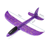Avion Planor, Flippy, Simplu, din Poliester, 48 cm, Violet