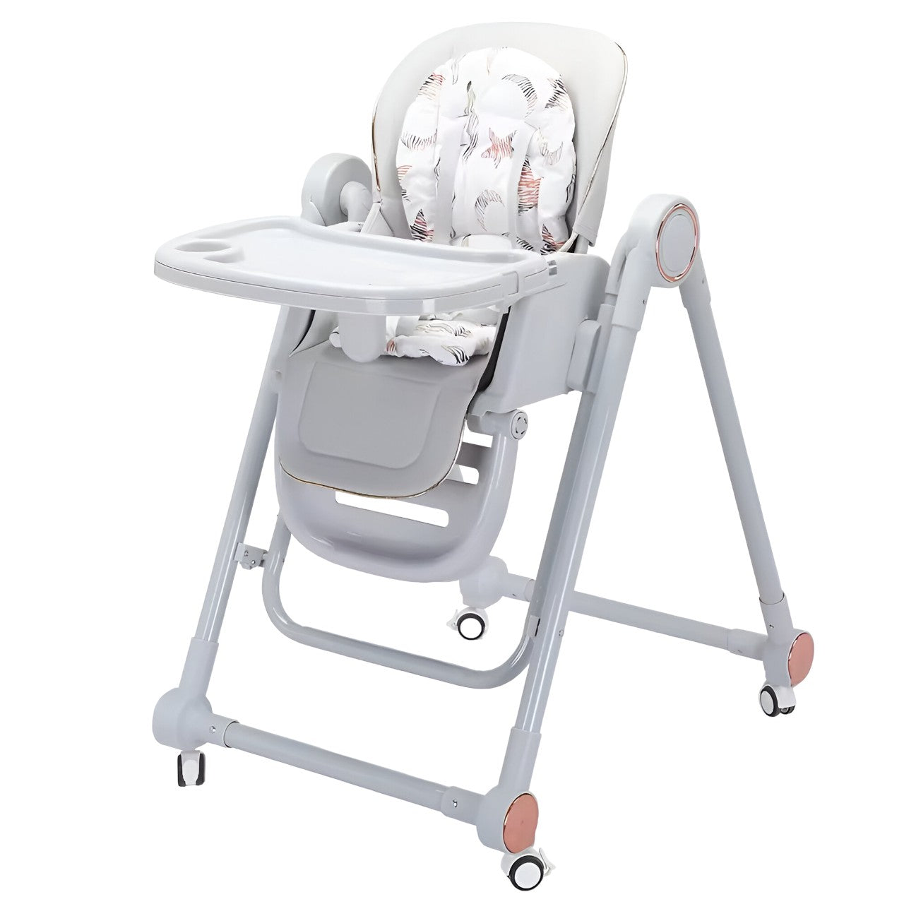 Scaun de Masa pentru Bebelusi si Copii, Flippy, Tavita si Husa Detasabile, Multifuncțional, Stabil, Centura de