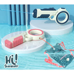 Pistol cu apa pentru copii Flippy, rezervor tip ghiozdan, 1500 ml, reglabil, material ABS/silicon, distanta improscare