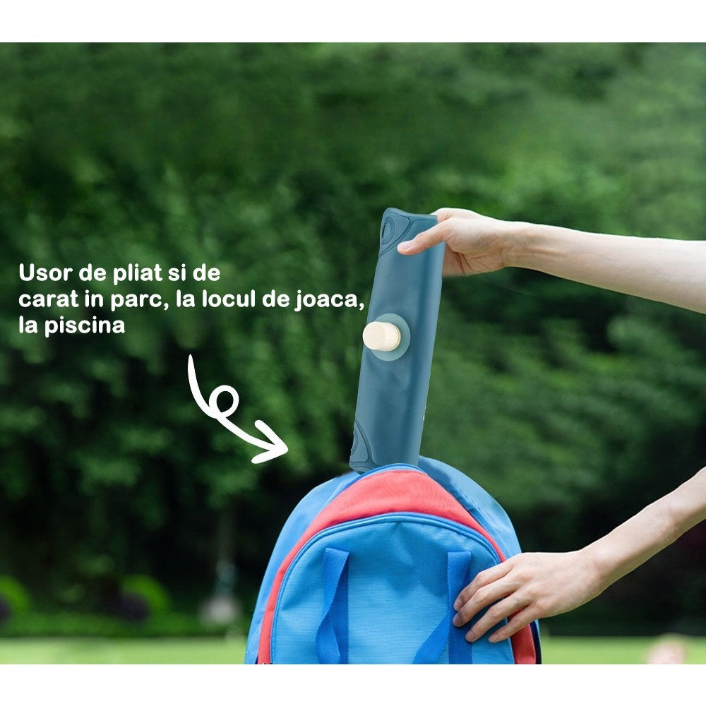 Pistol cu apa pentru copii Flippy, rezervor tip ghiozdan, 1500 ml, reglabil, material ABS/silicon, distanta improscare