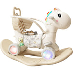 Balansoar pentru Copii, Flippy, 3in1, cu Spatar si Bara de Siguranta, Maner cu Cos de Basket, Tava de Masa, Roti