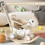 Balansoar pentru Copii, Flippy, 3in1, cu Spatar si Bara de Siguranta, Maner cu Cos de Basket, Tava de Masa, Roti