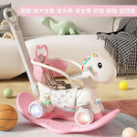 Balansoar pentru Copii, Flippy, 3in1, cu Spatar si Bara de Siguranta, Maner cu Cos de Basket, Tava de Masa, Roti