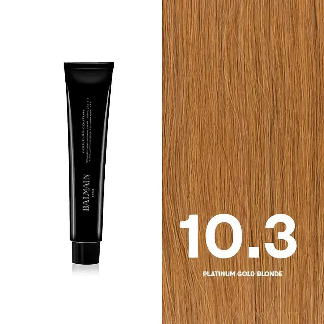 Balmain Professionnel, Couleurs Couture, Vopsea permanentă de păr, 10.3 Platinum Gold Blonde, 60 ml