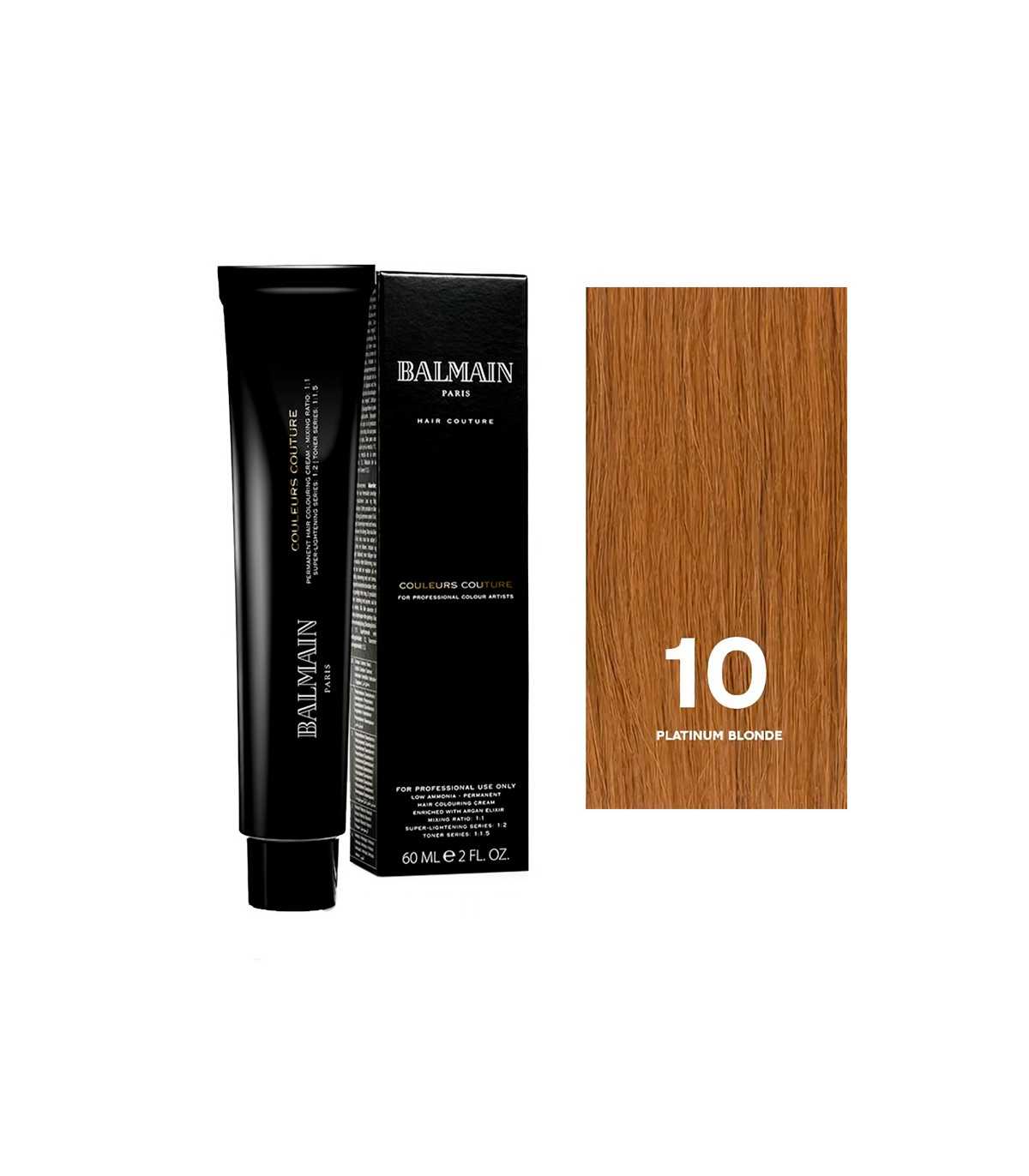 Balmain Professionnel, Couleurs Couture, Vopsea permanentă de păr, 10 Platinum Blonde, 60 ml