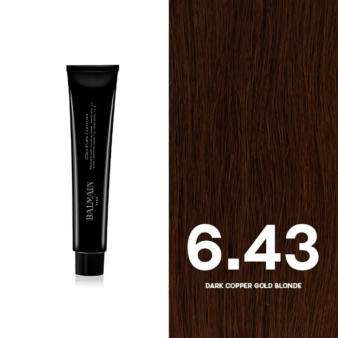Balmain Professionnel, Couleurs Couture, Vopsea permanentă de păr, 6.43 Dark Copper Gold Blonde, 60 ml