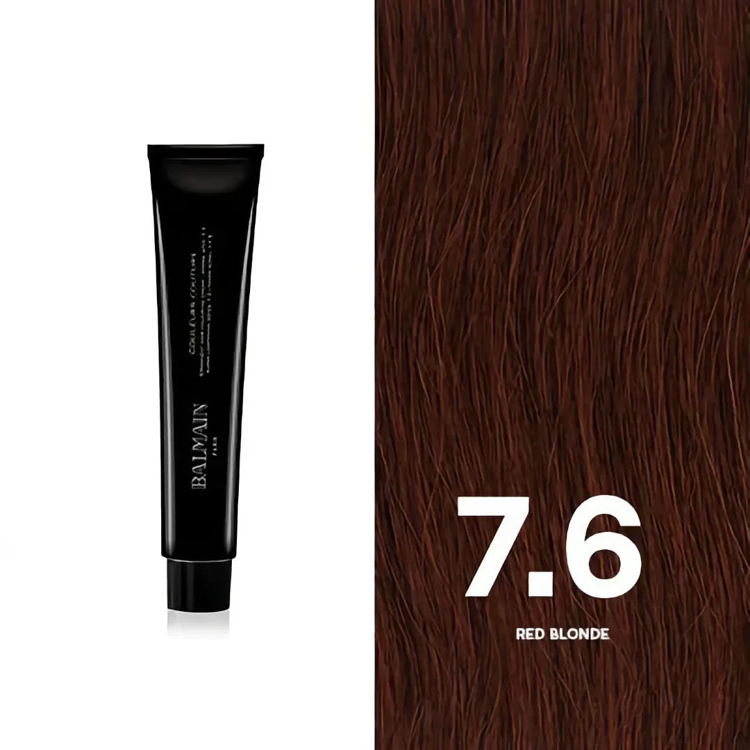 Balmain Professionnel, Couleurs Couture, Vopsea permanentă de păr, 7.6 Red Blonde, 60 ml