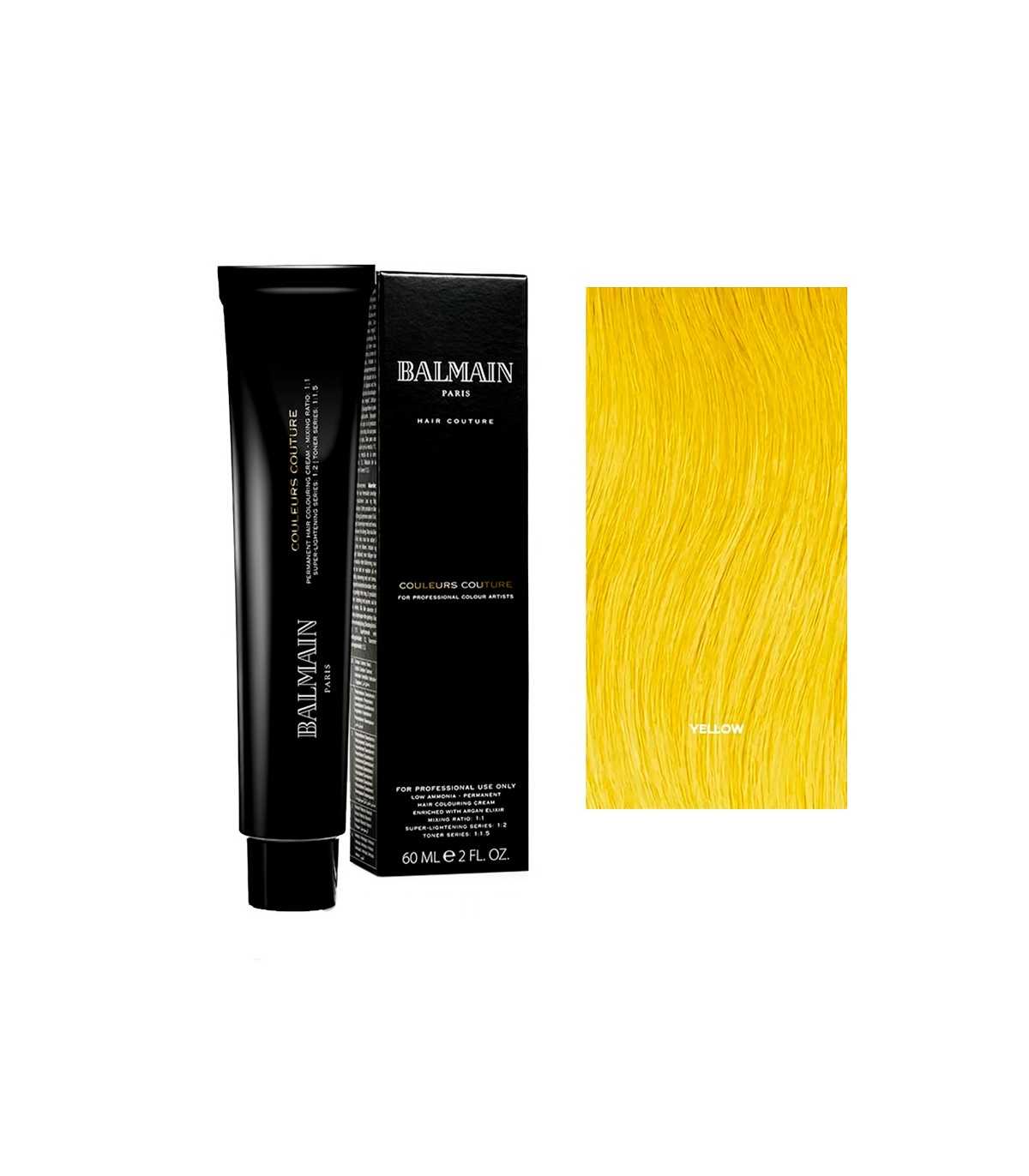 Balmain Professionnel, Couleurs Couture, Vopsea permanentă de păr,  Yellow, 60 ml