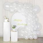 Baloane din Latex pentru Arcada, Flippy, Set din 120 baloane, Model Party, Botez, Pai transparent si adeziv inclus in