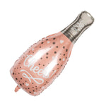Balon din Folie Metalizata, Flippy, Figurine, Model Sticla de Sampanie, 49x98 cm, Ambalaj Individual, Pai Inclus,
