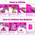 Balon din Folie, Flippy, Cifra 7, Tema Aniversare, 81 cm, Ambalaj Individual, Pai inclus, Umflare cu Aer sau Heliu,