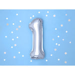 Balon din Folie Metalizata, Flippy, Figurina Cifra, Tema Aniversare 100 cm, Ambalaj Individual, Pai inclus, Umflare cu