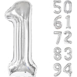 Balon din Folie Metalizata, Flippy, Figurina Cifra, Tema Aniversare 100 cm, Ambalaj Individual, Pai inclus, Umflare cu