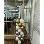 Balon din Folie Metalizata, Flippy, Figurina Cifra, Tema Aniversare 100 cm, Ambalaj Individual, Pai inclus, Umflare cu
