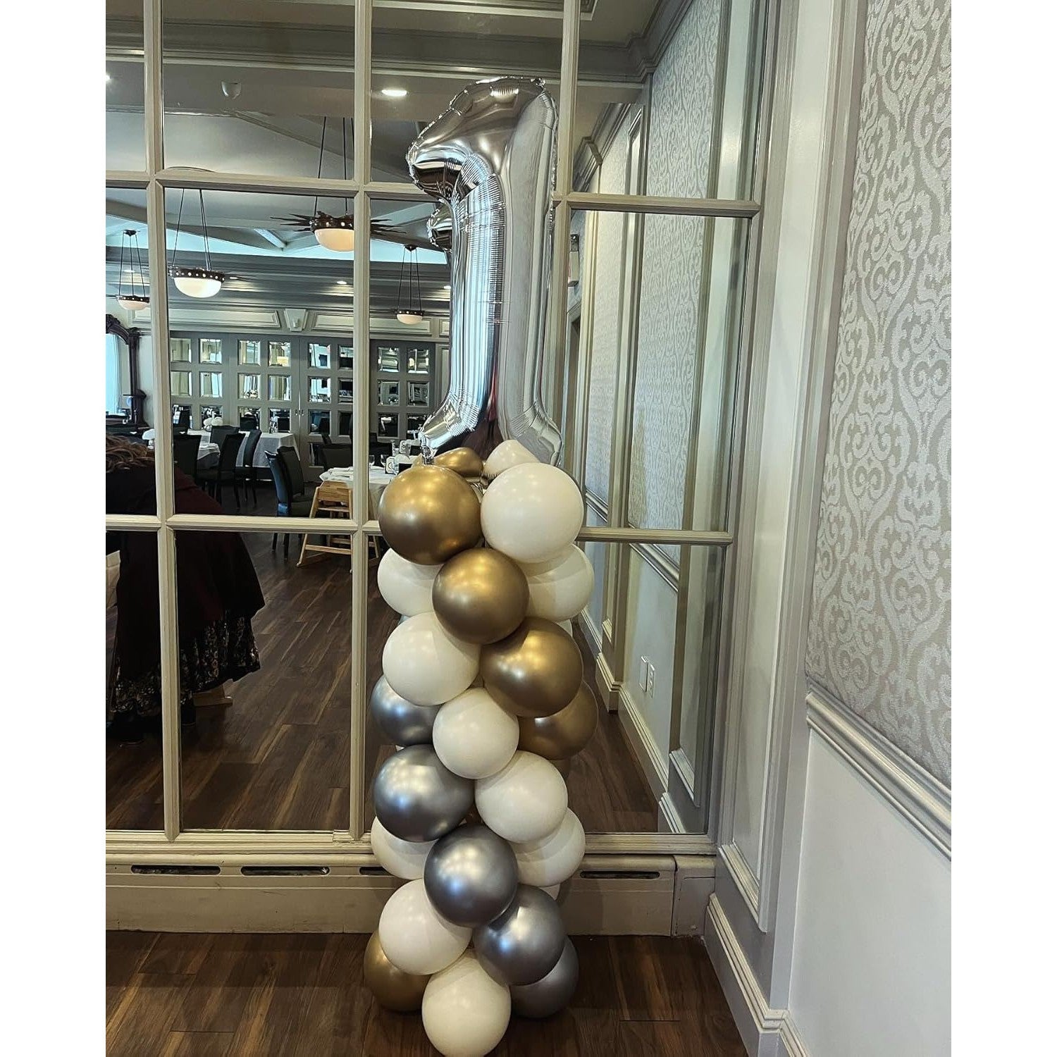 Balon din Folie Metalizata, Flippy, Figurina Cifra, Tema Aniversare 100 cm, Ambalaj Individual, Pai inclus, Umflare cu