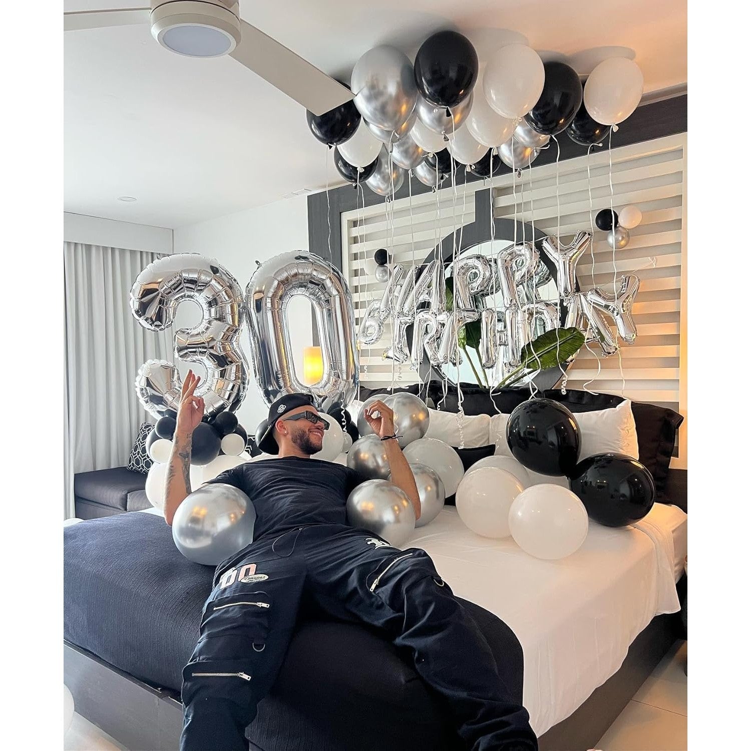 Balon din Folie Metalizata, Flippy, Figurina Cifra, Tema Aniversare 100 cm, Ambalaj Individual, Pai inclus, Umflare cu