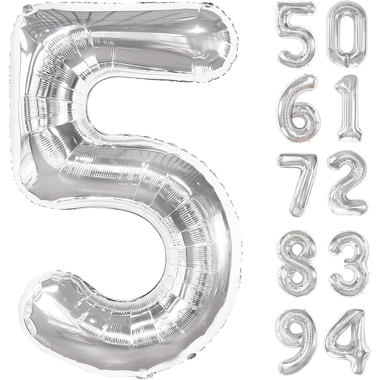 Balon din Folie Metalizata, Flippy, Figurina Cifra, Tema Aniversare 100 cm, Ambalaj Individual, Pai inclus, Umflare cu