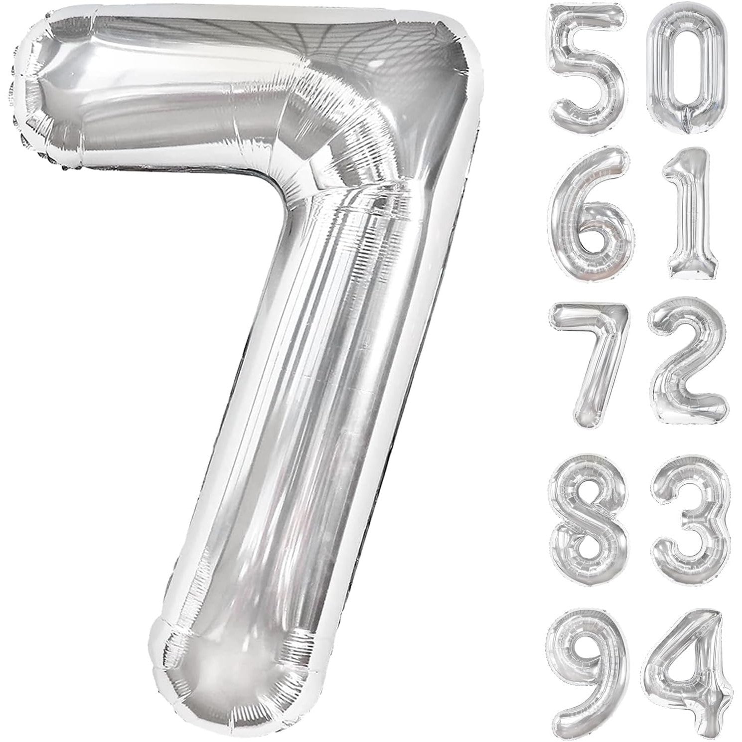 Balon din Folie Metalizata, Flippy, Figurina Cifra, Tema Aniversare 100 cm, Ambalaj Individual, Pai inclus, Umflare cu