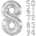 Balon din Folie Metalizata, Flippy, Figurina Cifra, Tema Aniversare 100 cm, Ambalaj Individual, Pai inclus, Umflare cu