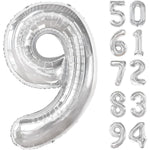 Balon din Folie Metalizata, Flippy, Figurina Cifra, Tema Aniversare 100 cm, Ambalaj Individual, Pai inclus, Umflare cu