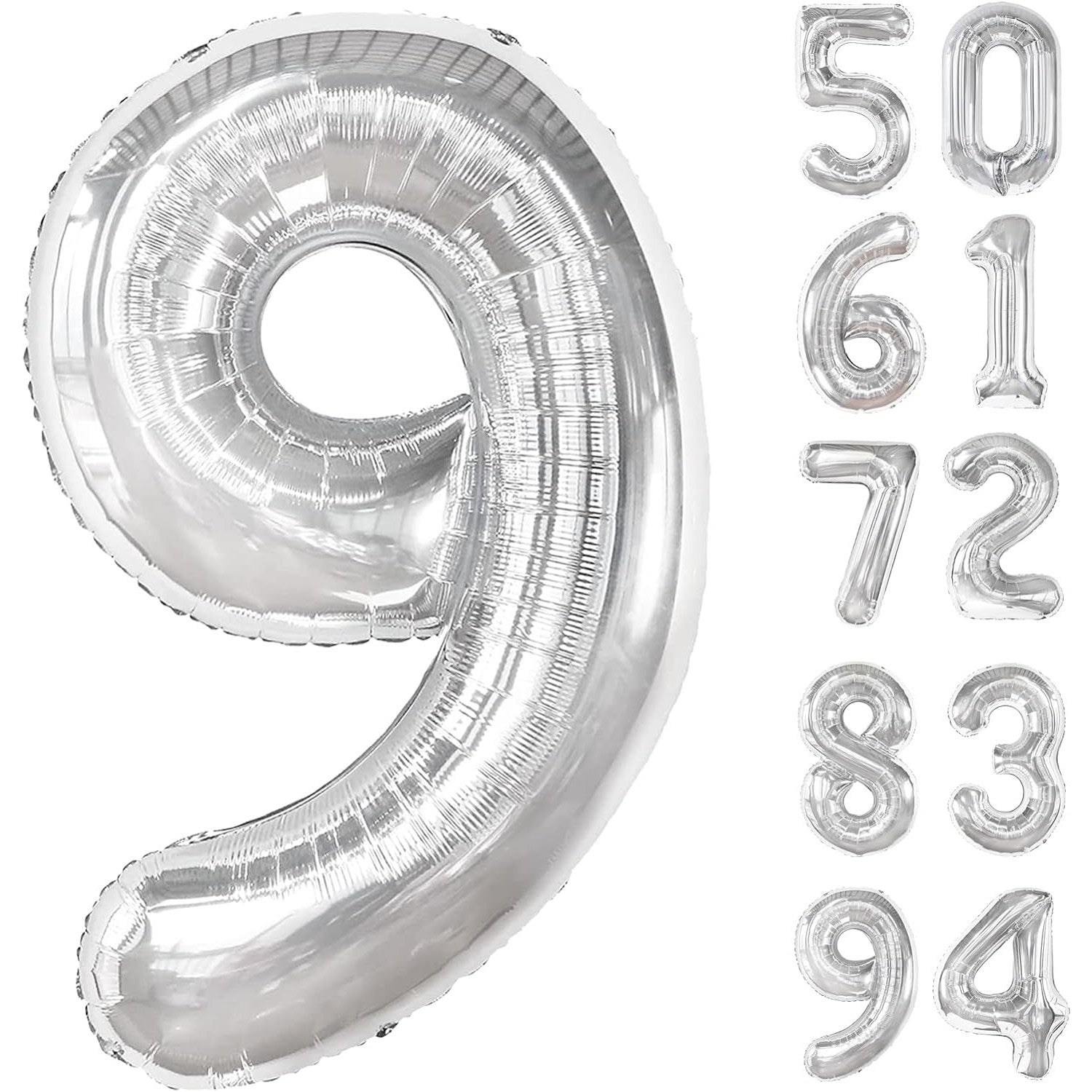 Balon din Folie Metalizata, Flippy, Figurina Cifra, Tema Aniversare 100 cm, Ambalaj Individual, Pai inclus, Umflare cu