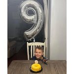 Balon din Folie Metalizata, Flippy, Figurina Cifra, Tema Aniversare 100 cm, Ambalaj Individual, Pai inclus, Umflare cu