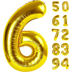 Balon din Folie Metalizata Flippy, Figurina Cifra, Tema Aniversare 100 cm, Ambalaj Individual, Pai inclus, Umflare cu
