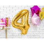 Balon din Folie Metalizata Flippy, Figurina Cifra, Tema Aniversare 100 cm, Ambalaj Individual, Pai inclus, Umflare cu