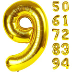 Balon din Folie Metalizata Flippy, Figurina Cifra, Tema Aniversare 100 cm, Ambalaj Individual, Pai inclus, Umflare cu