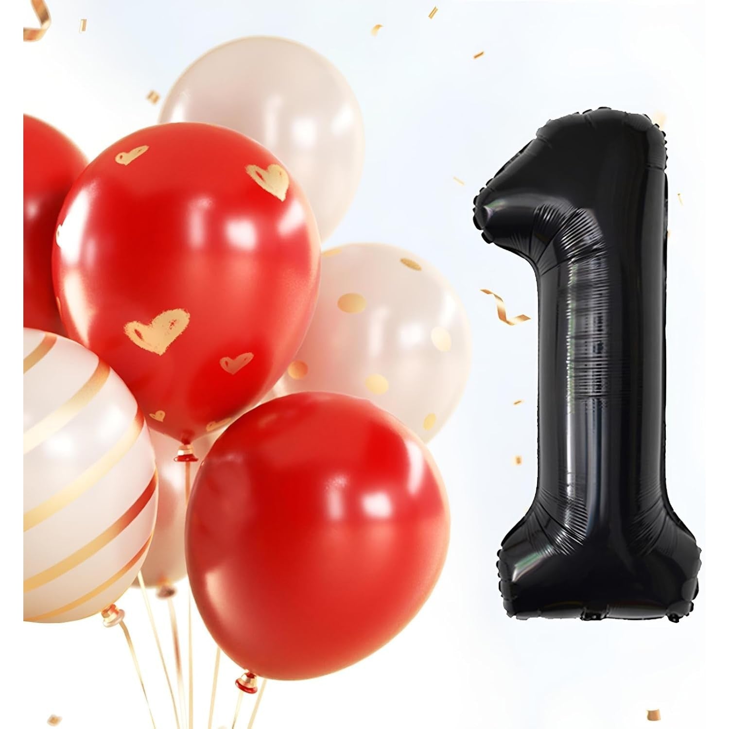 Balon din Folie Metalizata, Flippy, Figurina Cifra, Tema Aniversare 100 cm, Ambalaj Individual, Pai inclus, Umflare cu
