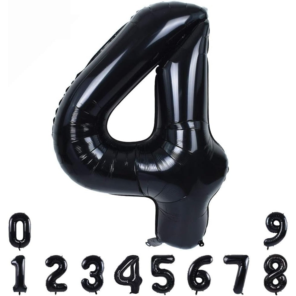 Balon din Folie Metalizata, Flippy, Figurina Cifra, Tema Aniversare 100 cm, Ambalaj Individual, Pai inclus, Umflare cu