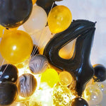 Balon din Folie Metalizata, Flippy, Figurina Cifra, Tema Aniversare 100 cm, Ambalaj Individual, Pai inclus, Umflare cu