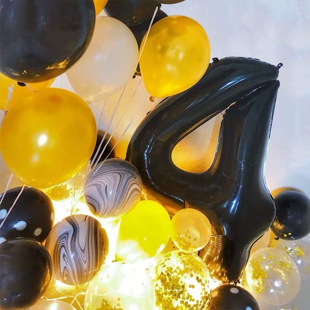 Balon din Folie Metalizata, Flippy, Figurina Cifra, Tema Aniversare 100 cm, Ambalaj Individual, Pai inclus, Umflare cu