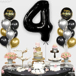 Balon din Folie Metalizata, Flippy, Figurina Cifra, Tema Aniversare 100 cm, Ambalaj Individual, Pai inclus, Umflare cu