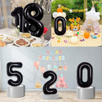 Balon din Folie Metalizata, Flippy, Figurina Cifra, Tema Aniversare 100 cm, Ambalaj Individual, Pai inclus, Umflare cu