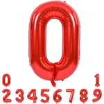 Balon din Folie Metalizata Flippy, Figurina Cifra, Tema Aniversare 100 cm, Ambalaj Individual, Pai inclus, Umflare cu