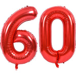 Balon din Folie Metalizata Flippy, Figurina Cifra, Tema Aniversare 100 cm, Ambalaj Individual, Pai inclus, Umflare cu